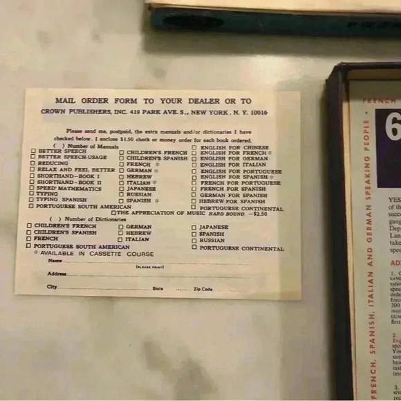 1955 The Living Language Course French lessons on 4 hifi 33 1/3 RPM Records - Picture 13 of 16